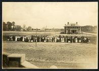 In front of old Austin, looking toward 5th street and the President's home.